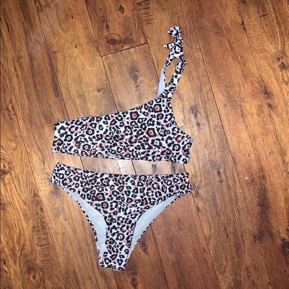 Cheetah print bathing suit